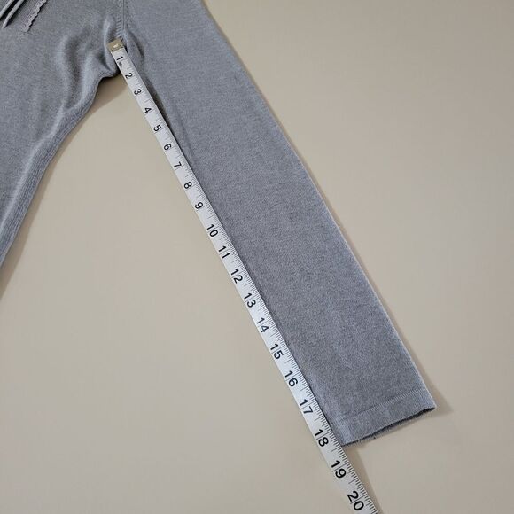 Eddie Bauer Women's Gray Henley Silk Angora Long Sleeve Sweater - Picture 6 of 10